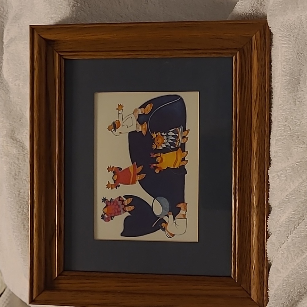 Rei Munoz Whale Dance reproduction print, framed